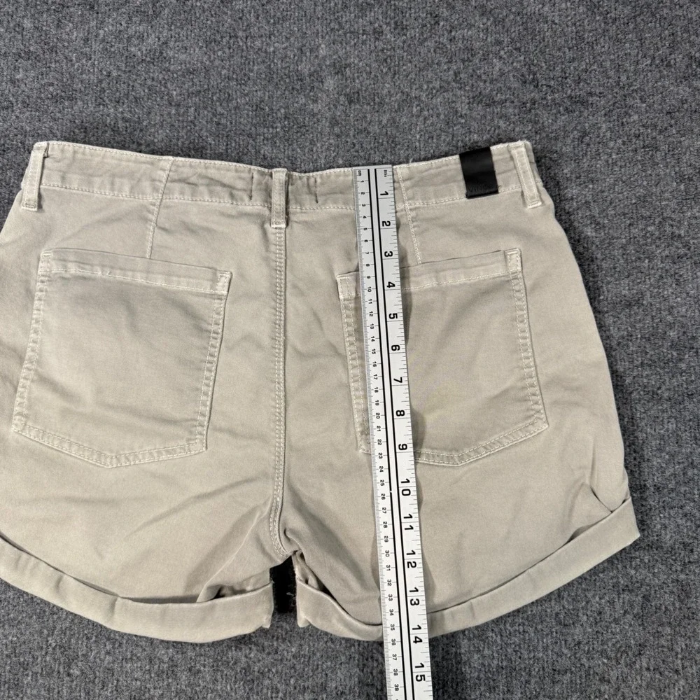 Vince Utility Shorts Khaki Tan Cotton Twill Cuffed Patch Pocket 29 Womens Chino